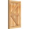 Ekena Millwork Framed Board-n-Batten Shutters w/Z-Bar, Rough Sawn Western Red Cedar, 16 1/8W x 26H, PR RBF06Z16X026RWR - alternate 2